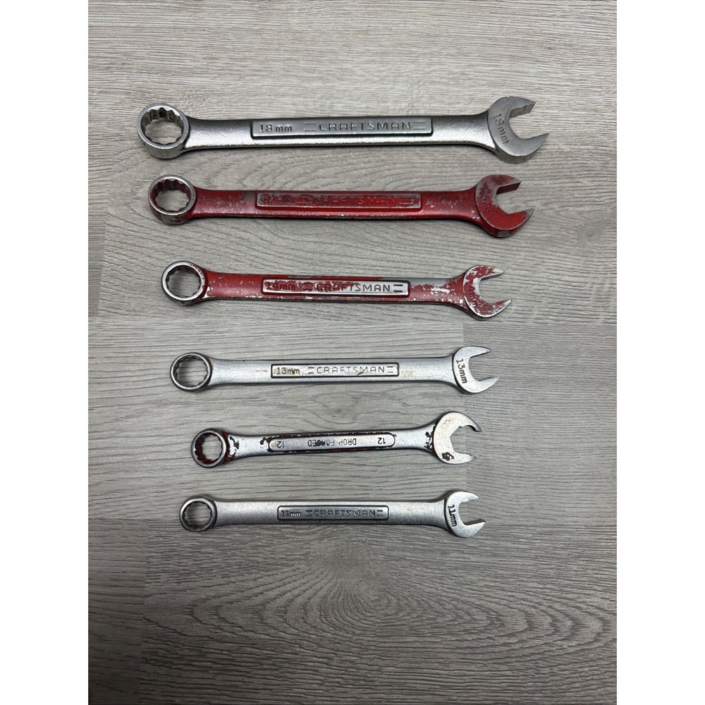Craftsman USA Made Wreck Set Of 6 18mm 5/8, 14mm, 13mm,‎ 12, 11mm